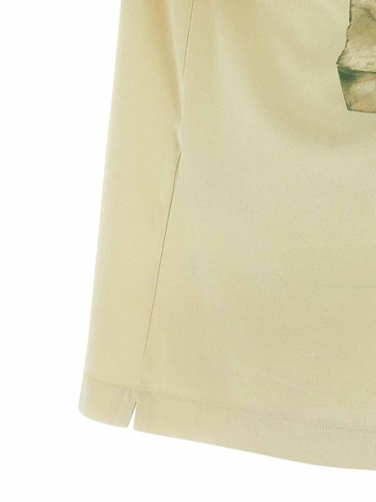  오프화이트 클라우디 어로우 스케이트 로고 티셔츠 OMAA120F25JER00G1750 Beige - OFF WHITE