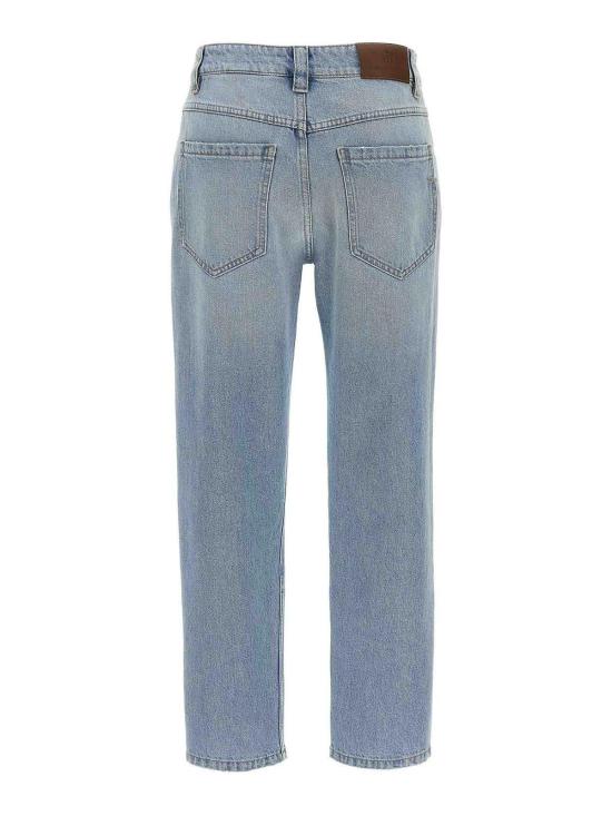  브루넬로 쿠치넬리 스트레이트 팬츠 MP095P5847C9044 Light Blue - BRUNELLO CUCINELLI