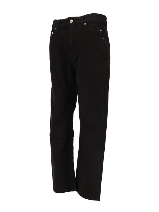 25SS 릭 오웬스 스트레이트 팬츠 DS01E3310CVS09 Black - RICK OWENS