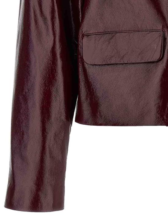  셀프 포트레이트 가죽 자켓 PF25091JBU Dark Red - SELF PORTRAIT