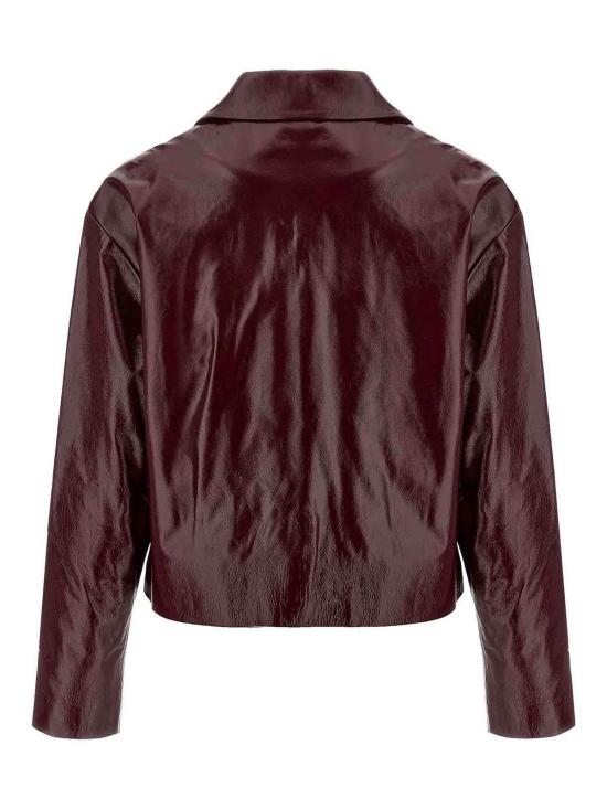  셀프 포트레이트 가죽 자켓 PF25091JBU Dark Red - SELF PORTRAIT