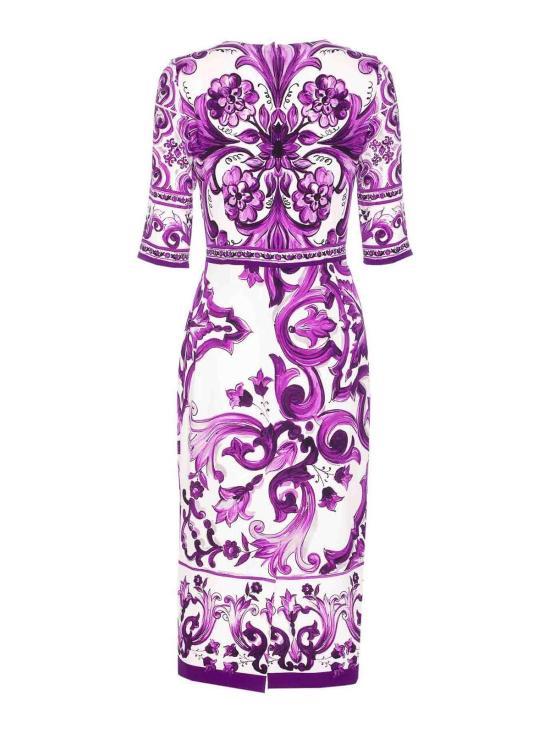 25FW 돌체앤가바나 미디 스커트 F6EAJTHPAELIP3TN Purple - DOLCE & GABBANA