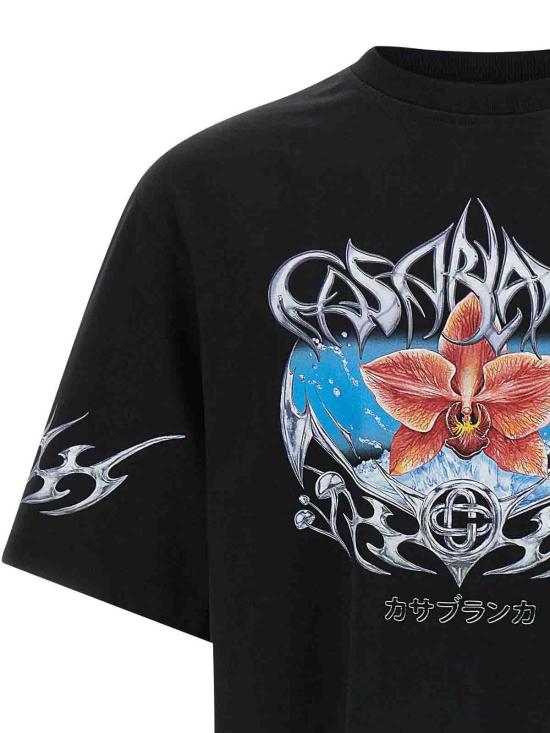  카사블랑카 반팔 티셔츠 MAW25JTS04405BLADES Black - CASABLANCA