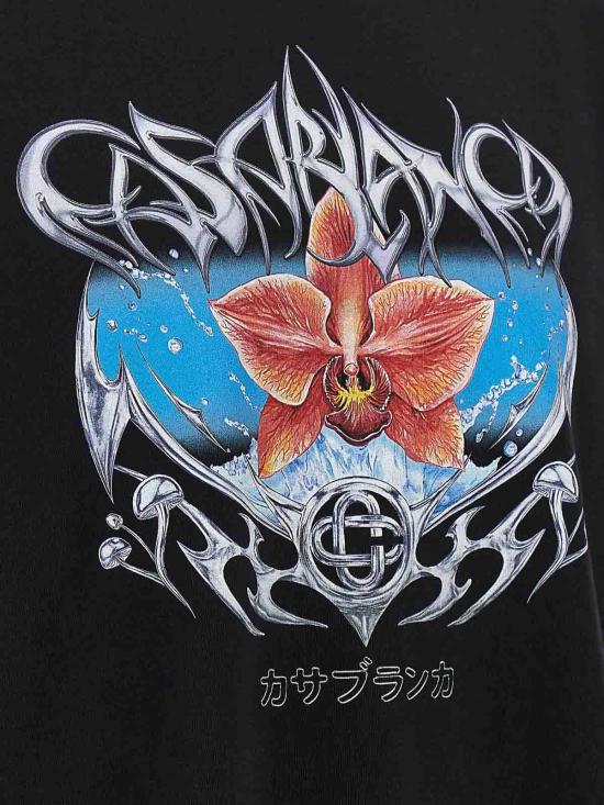  카사블랑카 반팔 티셔츠 MAW25JTS04405BLADES Black - CASABLANCA