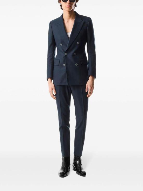 25FW 톰포드 스트레이트 팬츠 PLPW01CSS10HB785 Blue - TOMFORD