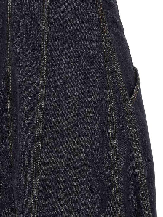 25FW 셀프 포트레이트 미디 스커트 PF25801MBL Blue - SELF PORTRAIT