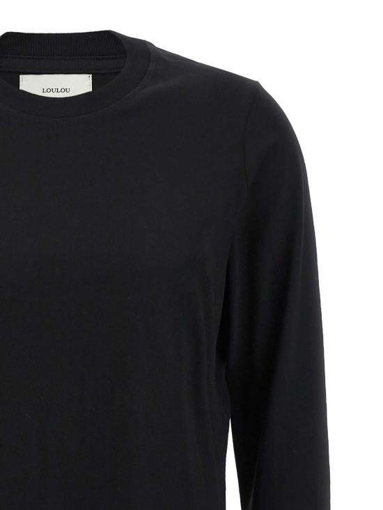 25FW 루루 스튜디오 반팔 티셔츠 MASALLDSBLACK Black - LOULOU STUDIO