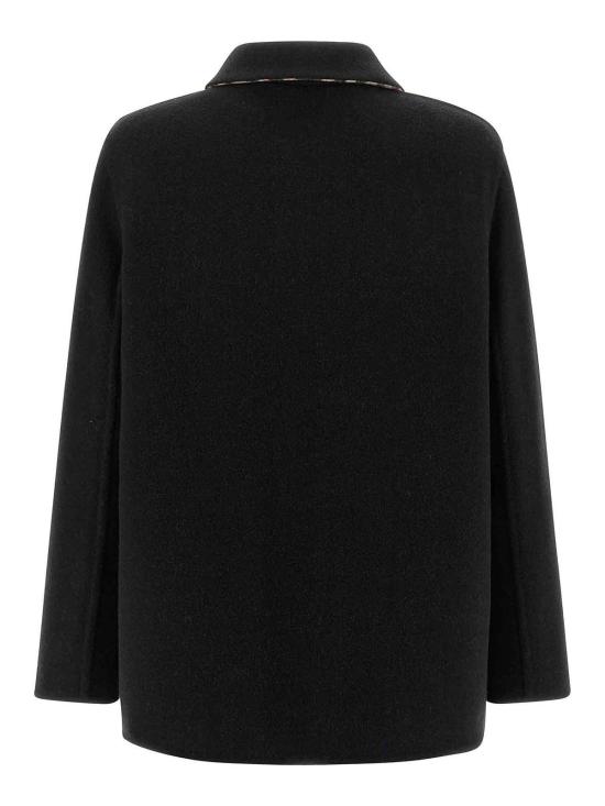  버버리 울 오버셔츠 8115289 Black - BURBERRY