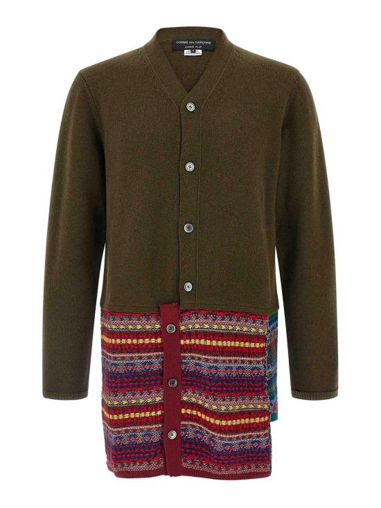 25FW 꼼데가르송 패턴 패치워크 가디건 PPN0031 Green