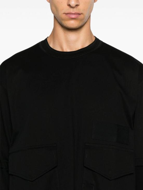 25FW 사카이 반팔 티셔츠 2403469M001 Black - SACAI