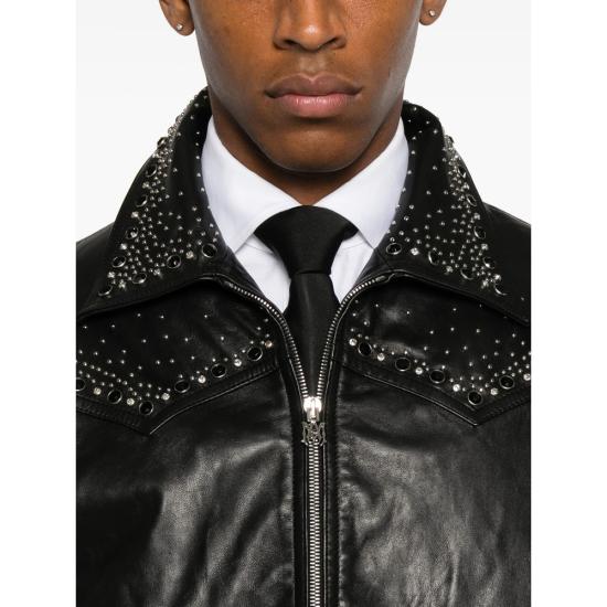 25FW 아미리 가죽 자켓 AMLTBB1010 BLACK - AMIRI