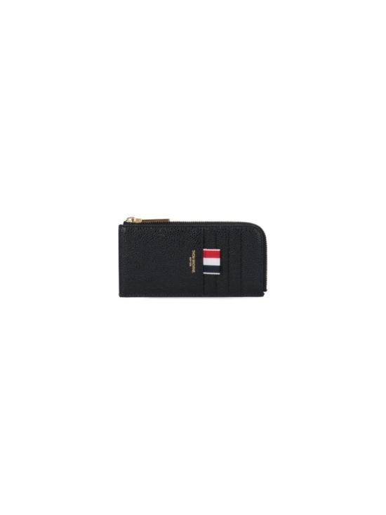 25FW 톰브라운 페블 그레인 레더 스트라이프 집어라운드 지갑 MAW080A 00198001 Black