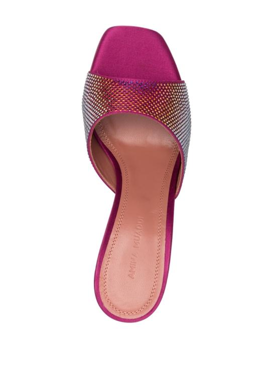  아미나 무아디 샌들 LUPITACRYSTALWEDGE SATINMAGENTA Red - AMINA MUADDI