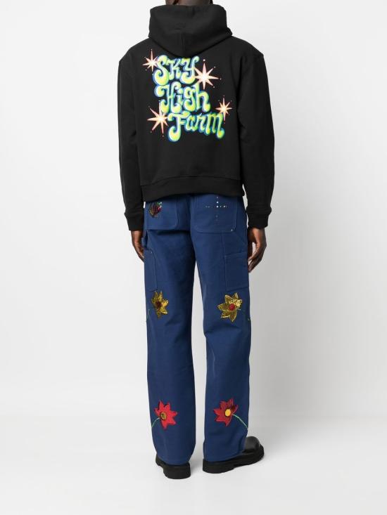  스카이하이팜 후드 티셔츠 SHF03T032 BLACK Black - SKY HIGH FARM