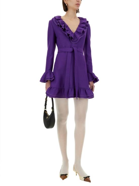 25SS 발렌티노 가라바니 미디 원피스 6B3VAES61CF R1B Purple - VALENTINO GARAVANI