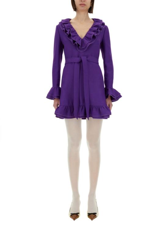 25SS 발렌티노 가라바니 미디 원피스 6B3VAES61CF R1B Purple