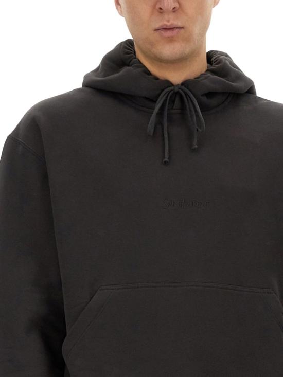  생로랑 그리 폰세 후드 818538 Y36SW1467 Black - SAINT LAURENT