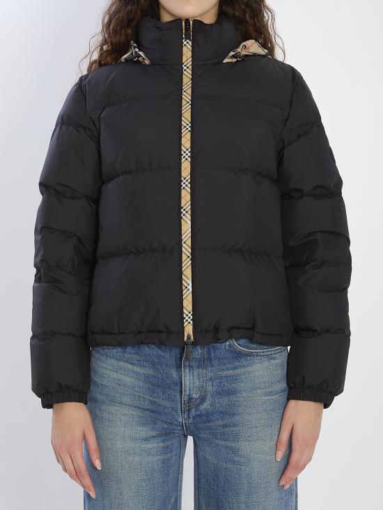 26FW 버버리 체크 테이프 앰블사이드 푸퍼 자켓 8110250 BLACK DOM
