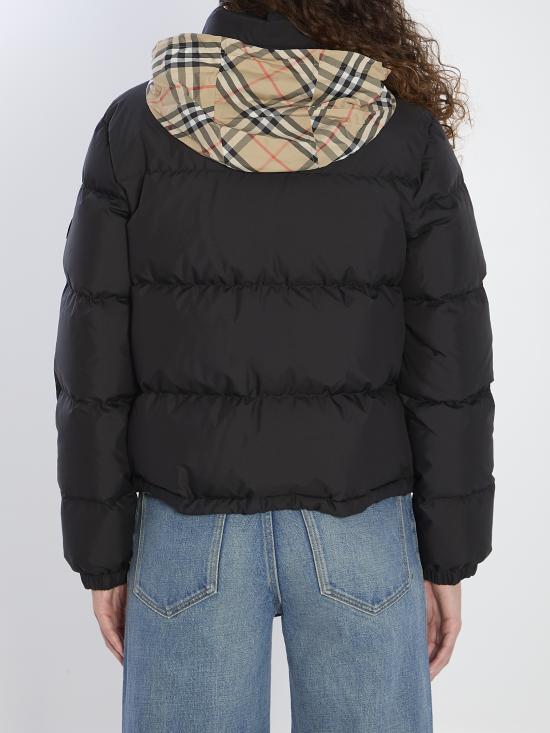 26FW 버버리 체크 테이프 앰블사이드 푸퍼 자켓 8110250 BLACK DOM - BURBERRY