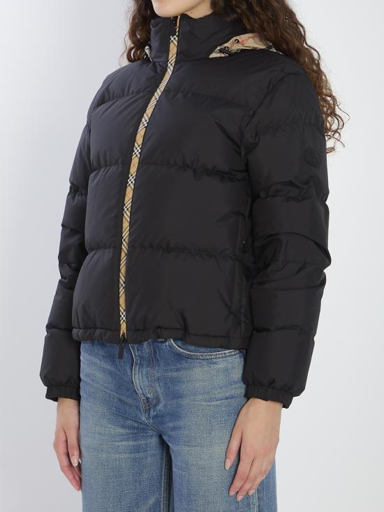 26FW 버버리 체크 테이프 앰블사이드 푸퍼 자켓 8110250 BLACK DOM - BURBERRY