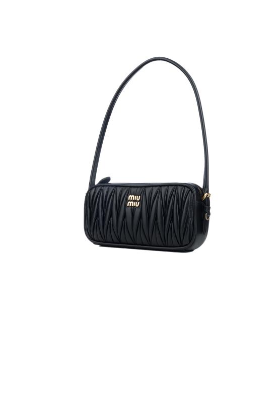 26SS 미우미우 마테라쎄 나파 가죽 파우치 5NE024AFPP F0002 Nero - MIU MIU