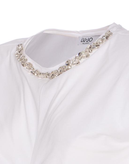 25FW 리우조 반팔 티셔츠 UF5263J6308 11111 White - LIU JO