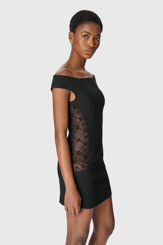 25FW 마린세르 미디 원피스 WDR398ACWOV0077 BK99 Black - MARINE SERRE