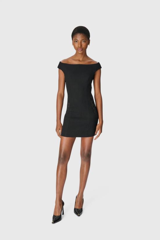 25FW 마린세르 미디 원피스 WDR398ACWOV0077 BK99 Black - MARINE SERRE