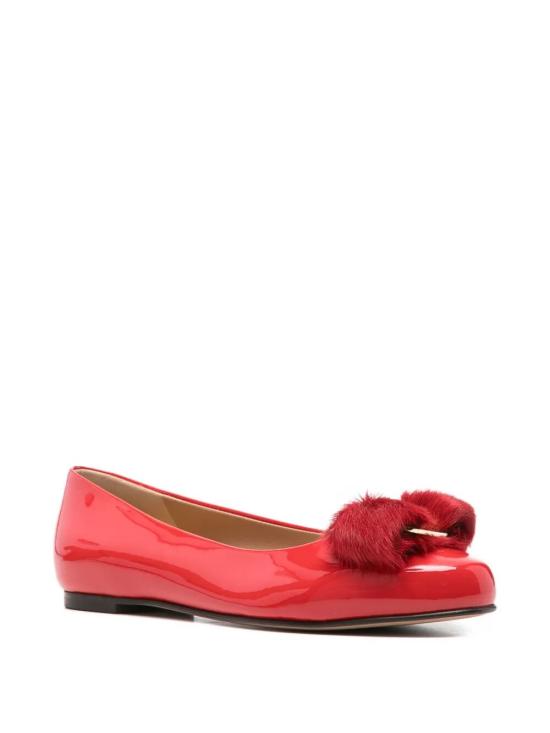 25FW 살바토레 페라가모 플랫 슈즈 01K911 0788079 FLAME RED - SALVATORE FERRAGAMO