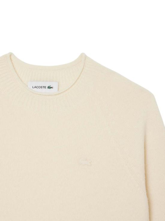 25FW 라코스테 카디드울 크루넥 스웨터 AF4160XFJ Beige - LACOSTE