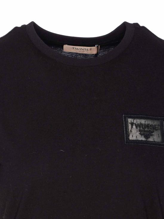 25FW 트윈셋 반팔 티셔츠 252TP205100006 Black - TWINSET