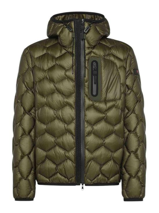  페트레이 웨이웨이 KJ BMAT 기하학적 퀼팅 모던 다운 재킷  PEU520501181862690 Green