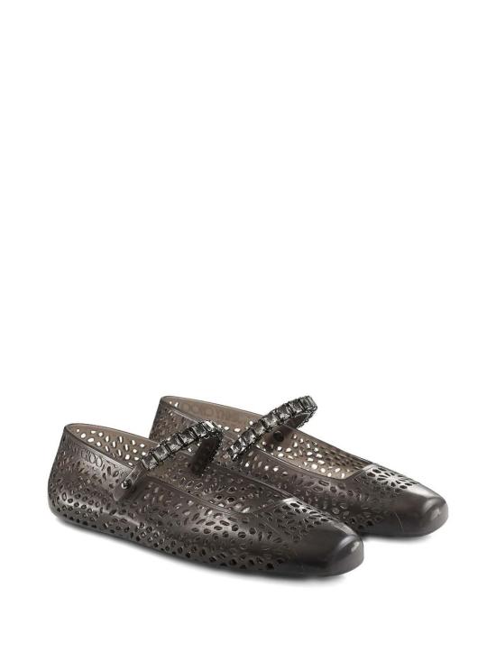 25FW 지미추 플랫 슈즈 THEJELLYNKRBLACKSMOKE Black - JIMMY CHOO