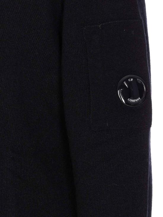 25FW 씨피 컴퍼니 램스울 GRS 크루넥 렌즈 스웨터 RFCMKN707A110149A999 Black - C.P. COMPANY