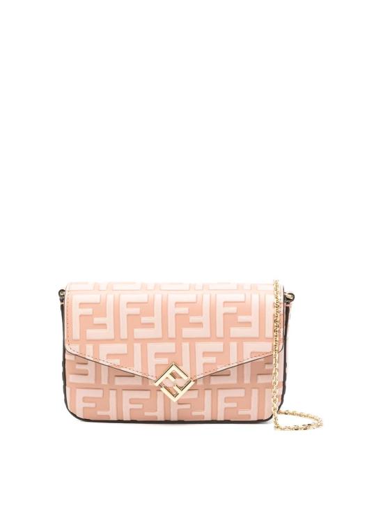 26SS 펜디 FF 다이아몬드 체인 지갑 8M0509AS42F1SO1 Nude Neutrals