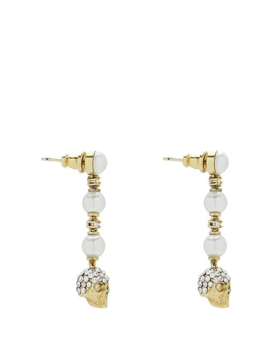 26SS 알렉산더 맥퀸 이어링 836464J161P1953 White - ALEXANDER MCQUEEN