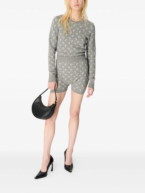 25FW 마린세르 문 자카드 니트 스웨터 WTK014BCKNI0530 GR60 Grey - MARINE SERRE