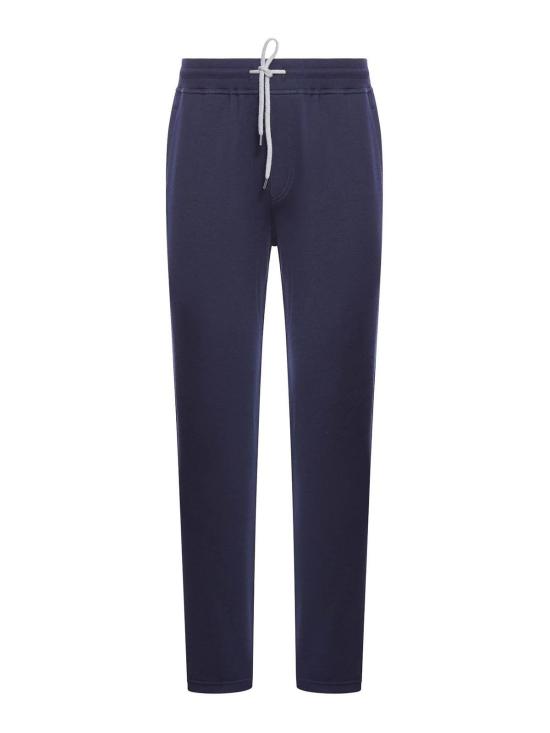 25FW 브루넬로 쿠치넬리 코튼 블렌드 트레이닝 팬츠 MM8313243GC1265 Blue
