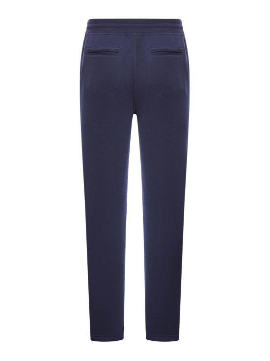 25FW 브루넬로 쿠치넬리 코튼 블렌드 트레이닝 팬츠 MM8313243GC1265 Blue - BRUNELLO CUCINELLI