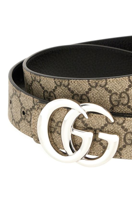 25FW 구찌 GG 마몽 리버시블 벨트 838593FAE0Y 9870 ABONY ACERO - GUCCI