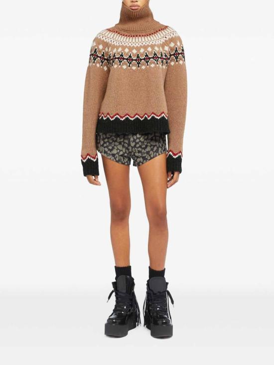 25FW 알라누이 터틀넥 LWHF001E25KNI0016407 Brown - ALANUI