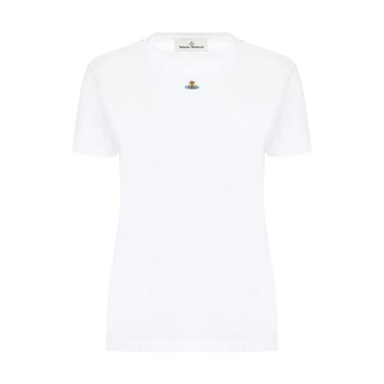 25SS 비비안웨스트우드 PERU 페루 ORB 반팔 티셔츠 3G010017J001M White