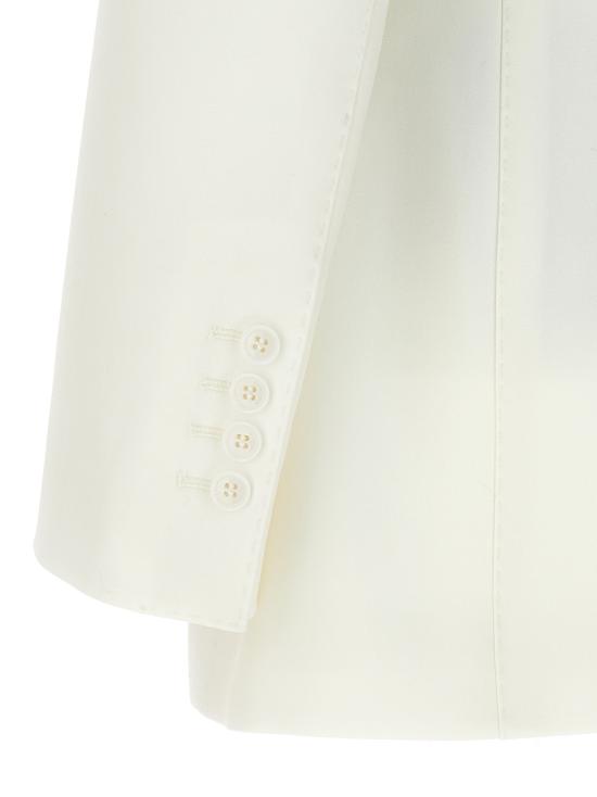 26SS 돌체앤가바나 싱글 브레스티드 터링턴 블레이저 F29Z8TFUCCSW0001 White - DOLCE & GABBANA