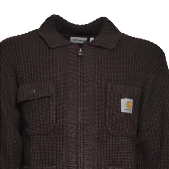 25FW 칼하트 WIP 초어 니트 자켓 I035399 33HXX Brown - CARHARTT WIP