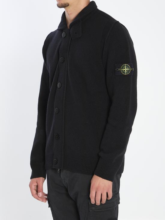 25FW 스톤 아일랜드 가디건 K2S155100047S00A3V0029 BLACK DOM - STONE ISLAND