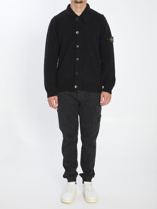 25FW 스톤 아일랜드 가디건 K2S155100047S00A3V0029 BLACK DOM - STONE ISLAND