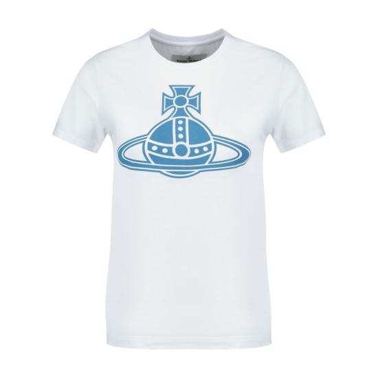 25FW 비비안웨스트우드 반팔 티셔츠 3G01004A J001M A401 white