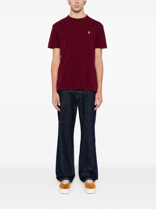 25FW 폴로 랄프로렌 반팔 티셔츠 710916698 035 Bordeaux - POLO RALPH LAUREN