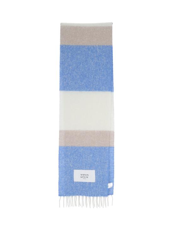 25FW 메종키츠네 알파카 스트라이프 스카프 PM06203WA0022 0360 MultiColour