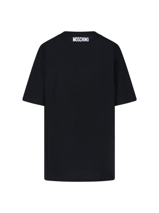 25FW 모스키노 반팔 티셔츠 252D 0712 5441 1555 Black - MOSCHINO